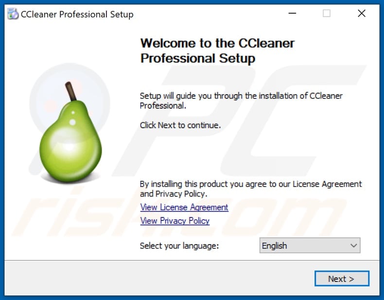 vovalex ransomware fake ccleaner professional installer used to distribute vovalex