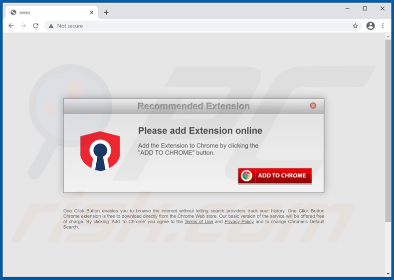 Website used to promote Woso browser hijacker