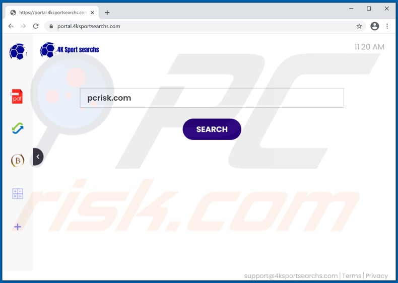 4ksportsearchs.com browser hijacker