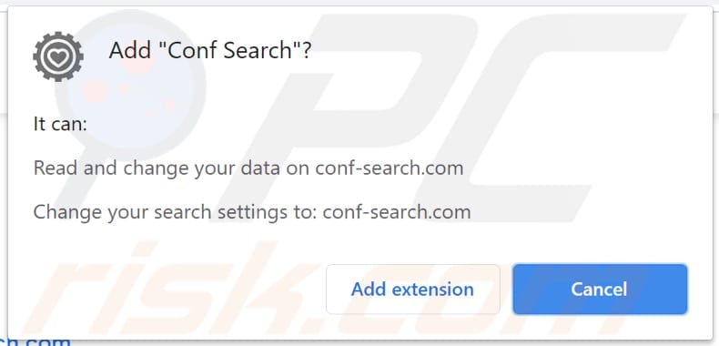 conf search browser hijacker notification