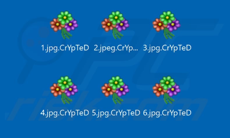 Files encrypted by CrYpTeD ransomware (.CrYpTeD extension)