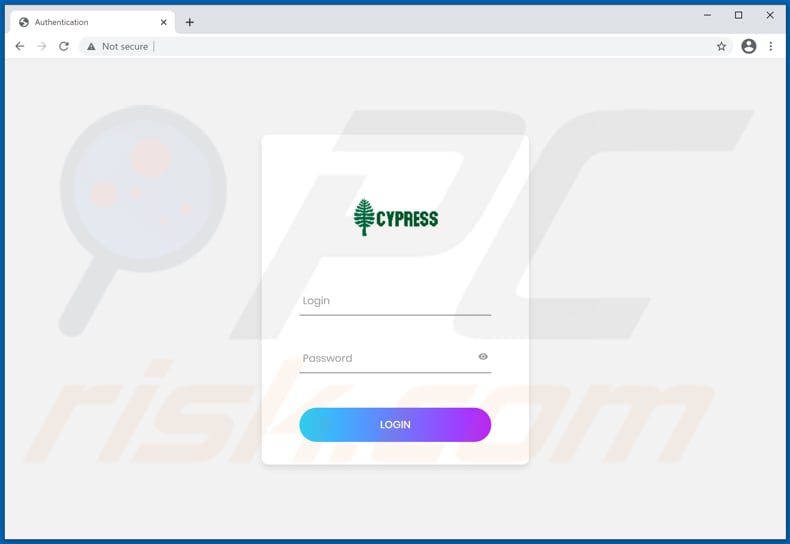 cypress stealer login page for administration panel