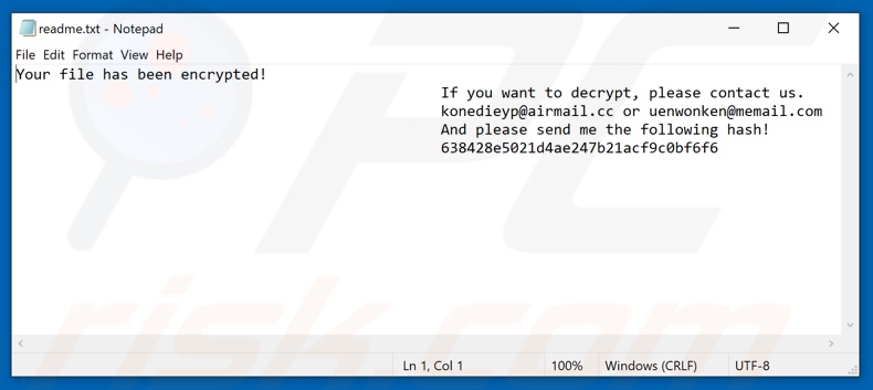 DearCry decrypt instructions (readme.txt)