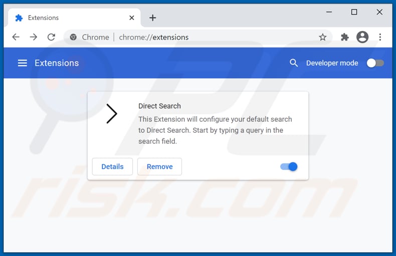 Removing search-direct.net related Google Chrome extensions