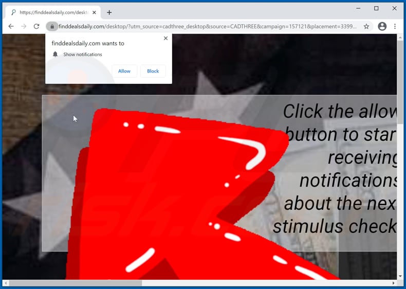 finddealsdaily[.]com pop-up redirects