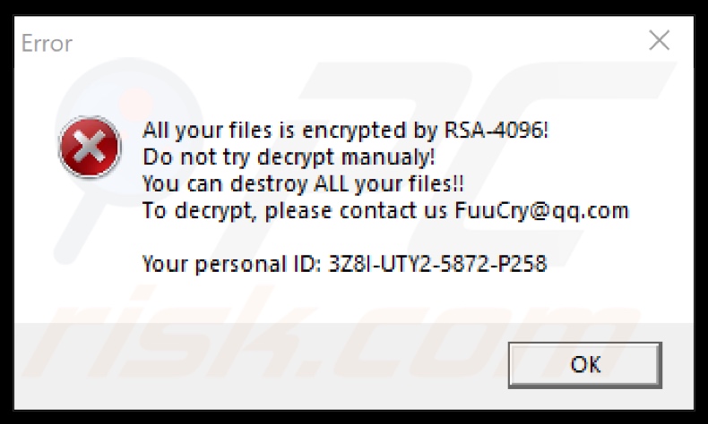 FuuCry decrypt instructions (pop-up)