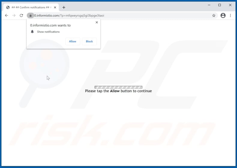 informistio[.]com pop-up redirects