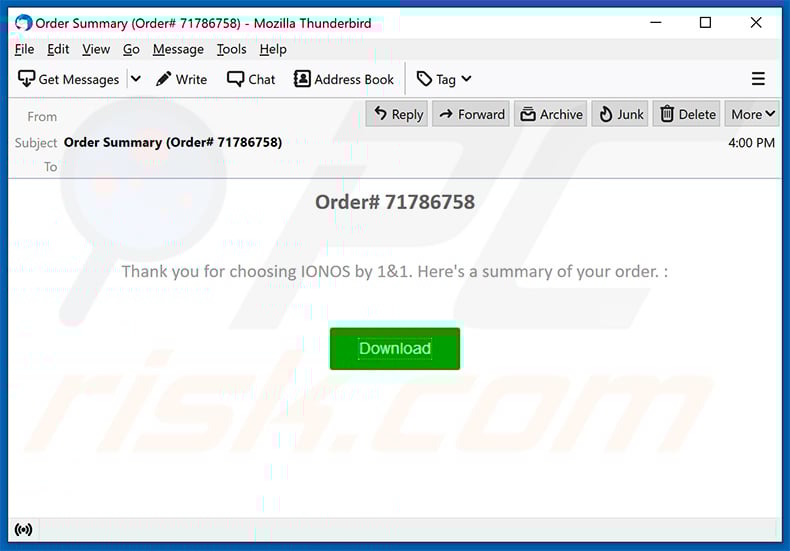 Spam email spreading Txt (JobCrypter) ransomware
