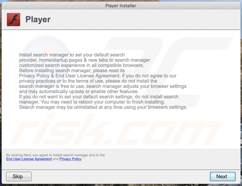 Delusive installer used to promote LauncherSetup adware (step 2)