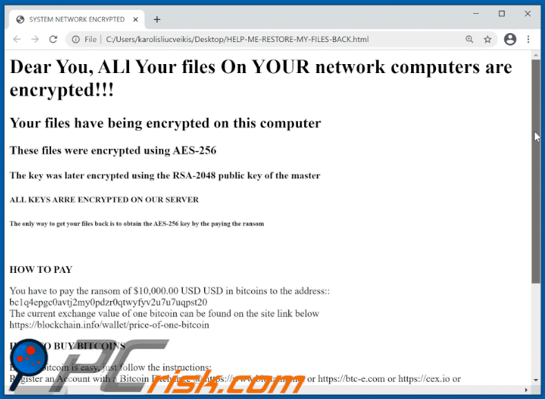 NASAcry ransomware HTML file appearance GIF (HELP-ME-RESTORE-MY-FILES-BACK.html)