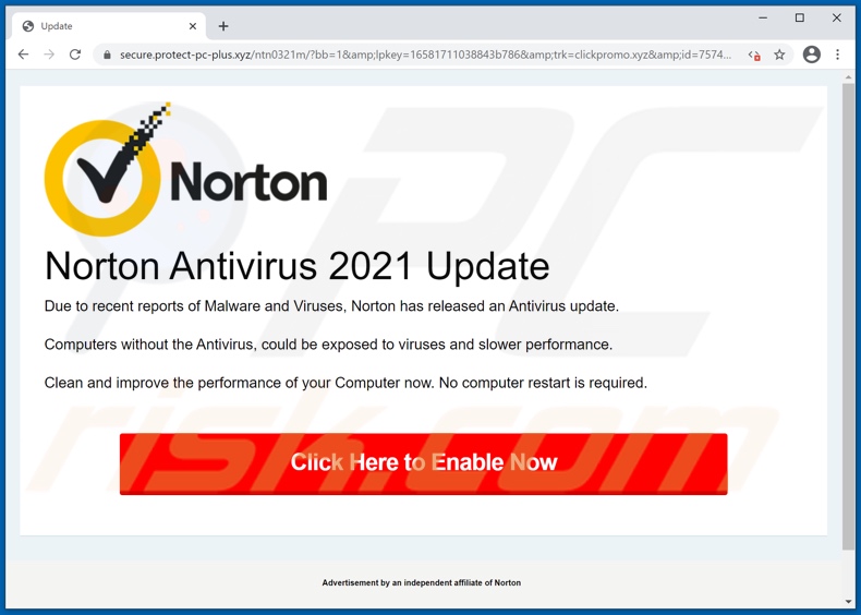 Norton Antivirus 2021 Update scam