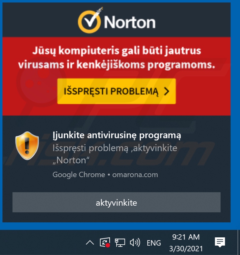 Ad delivered by omarona[.]com