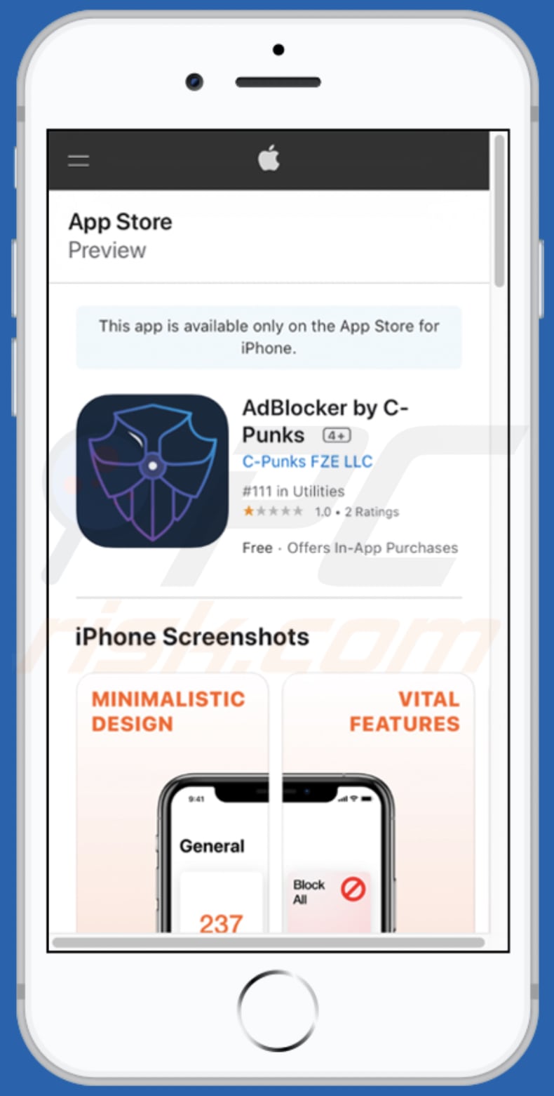 optavut.com pop-up scam app promoted via third variant