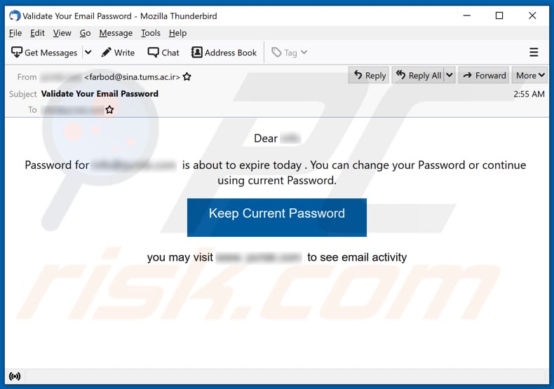 Password Is About To Expire Today Email Scam - Removal and ...