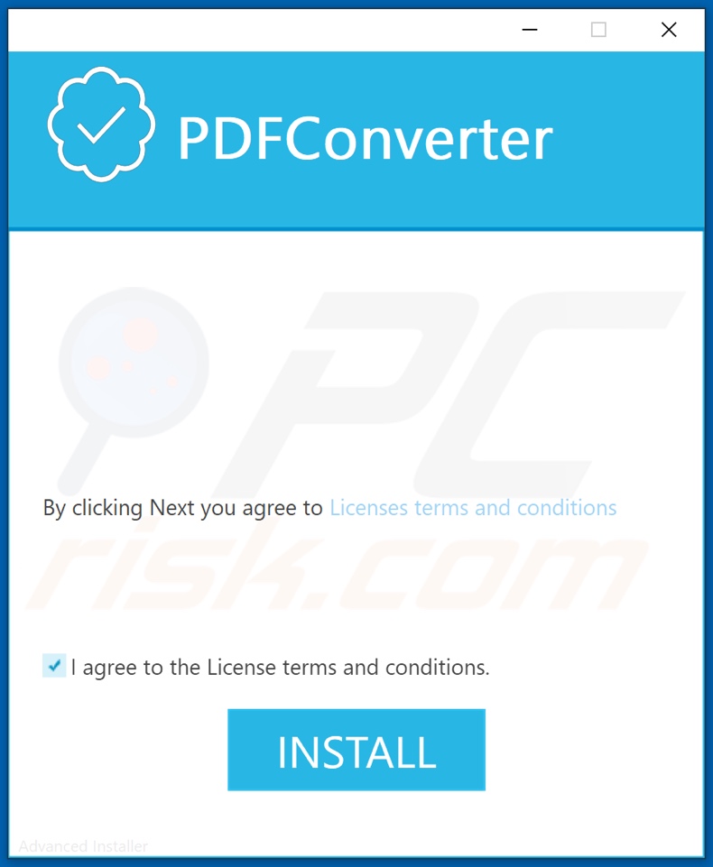 PDFConverter PUA installation setup