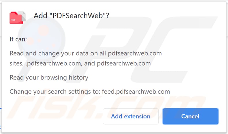 pdfsearchweb browser hijacke notification