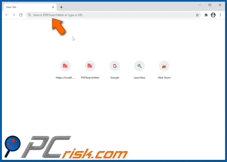 pdfsearchweb browser hijacker pdfsearchweb.com redirects to searchlee.com