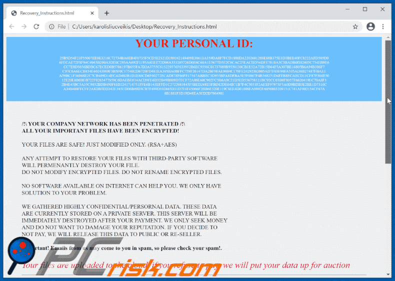 perfection ransomware ransom note gif