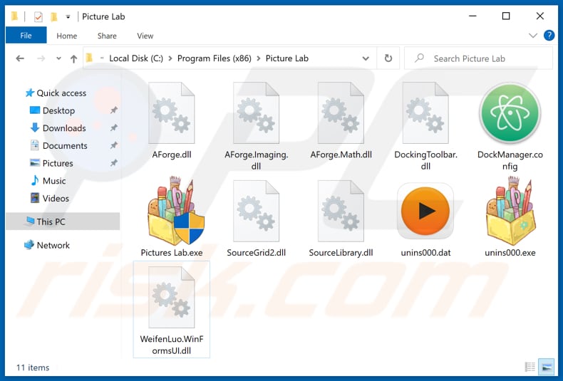 pictures lab adware installation folder