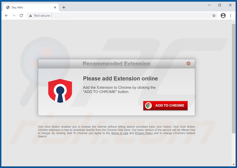 Website used to promote Private Home browser hijacker
