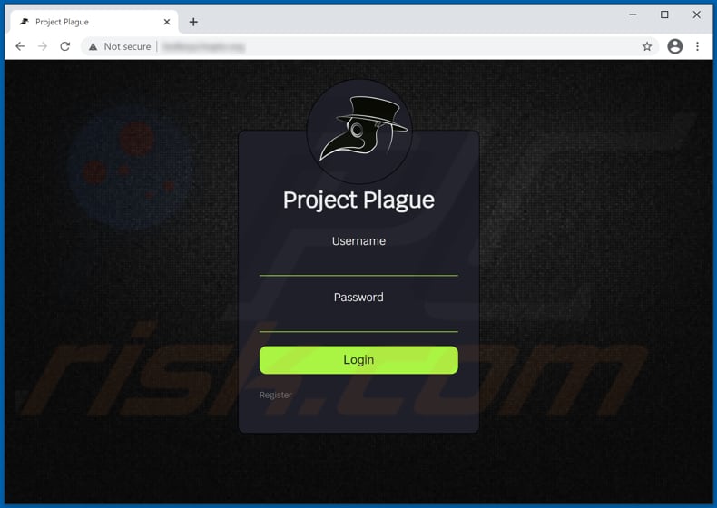 project plague malware website admin panel