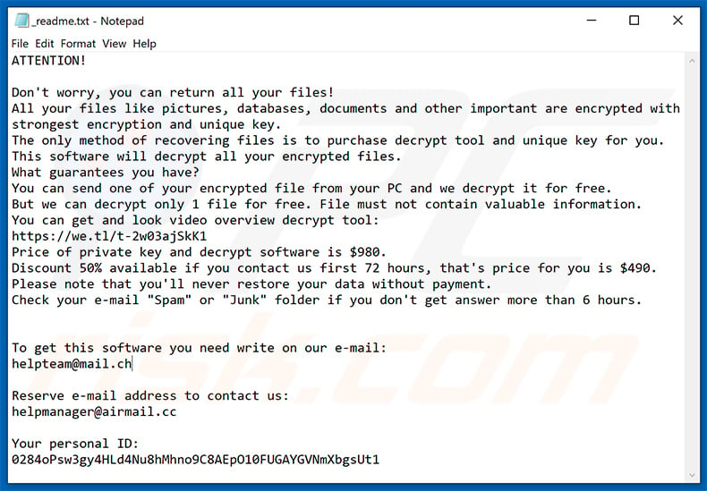Ribd ransomware ransom note (_readme.txt)