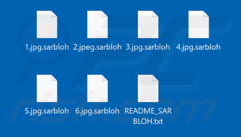 Files encrypted by Sarbloh ransomware (.sarbloh extension)