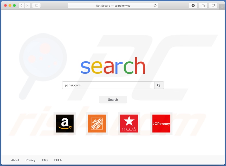 searchmy.co browser hijacker on a Mac computer