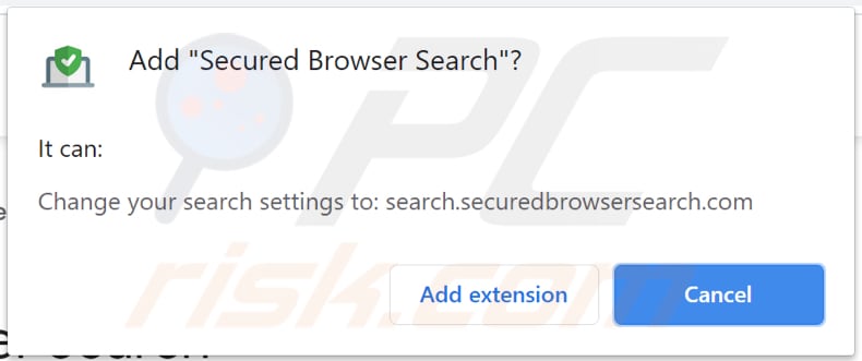 secured browser search browser hijacker notification