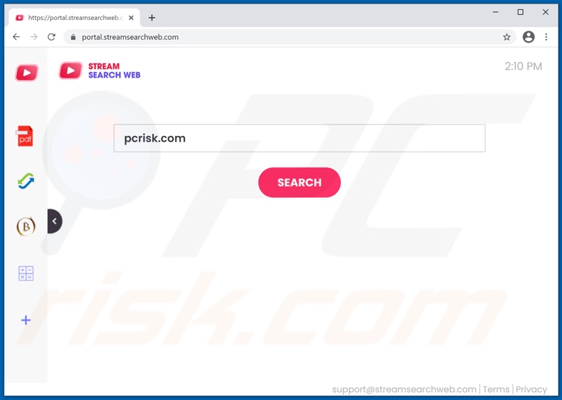 streamsearchweb.com browser hijacker