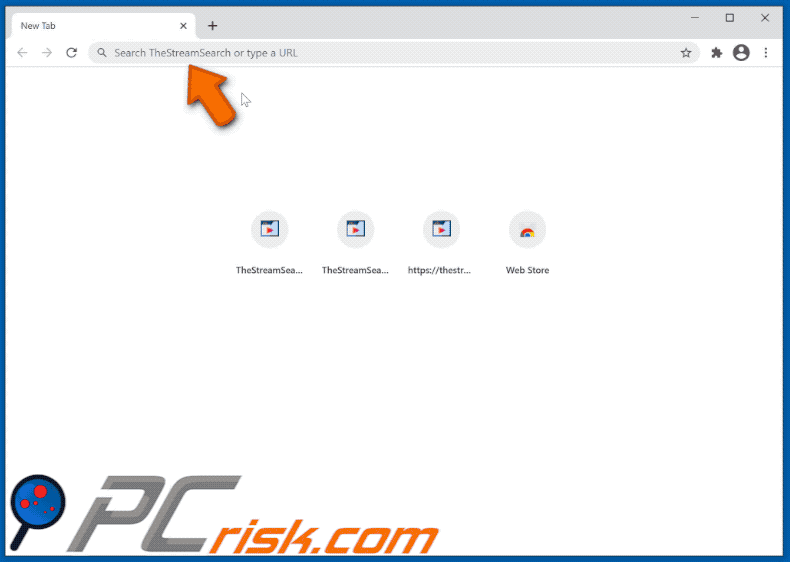thestreamsearch browser hijacker thestreamsearch.com shows results from yandex