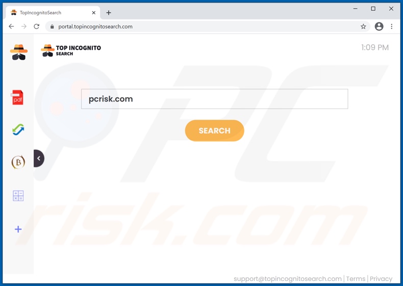 topincognitosearch.com browser hijacker