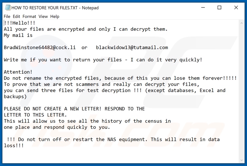 Ujvxadjxkoz decrypt instructions (HOW TO RESTORE YOUR FILES.TXT)