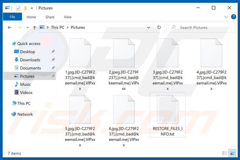 Files encrypted by VIPxxx ransomware (.VIPxxx extension)
