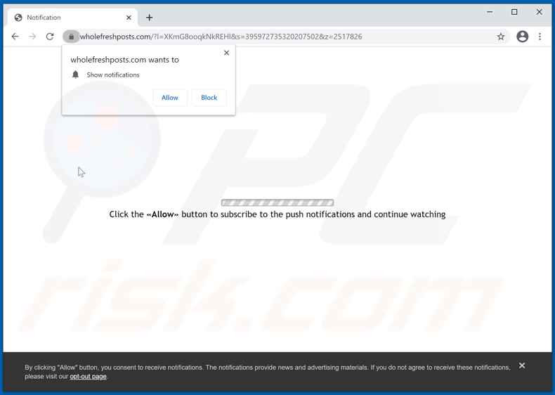 wholefreshposts[.]com pop-up redirects