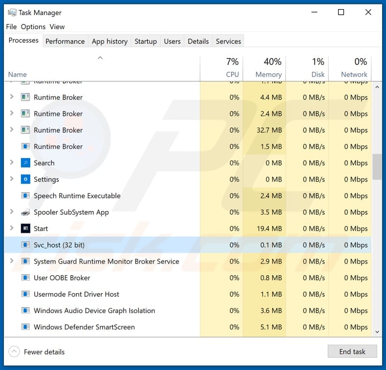 x-files stealer running as svc host in task manager