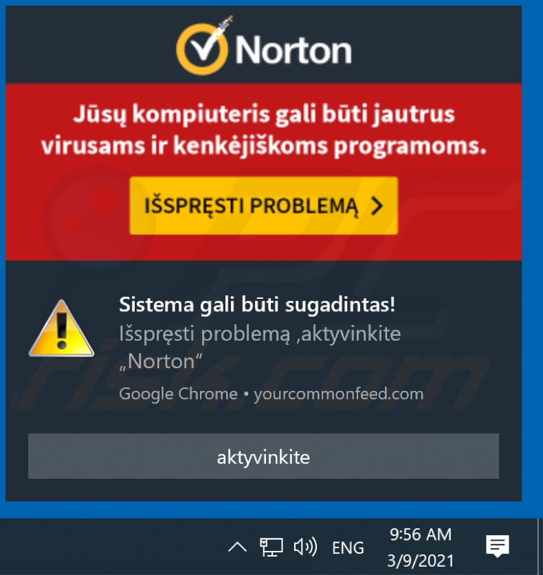 yourcommonfeed.com ads notification