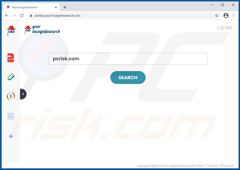 yourincognitosearch.com browser hijacker