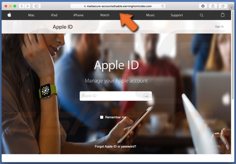 apple id email scam fake apple id sign in page