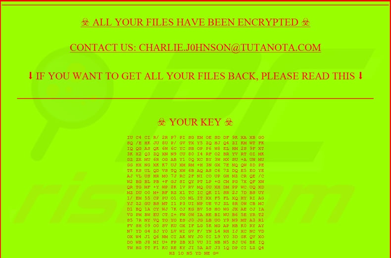 Charlie J0hnson decrypt instructions (HOW TO RETURN YOU FILES.exe)