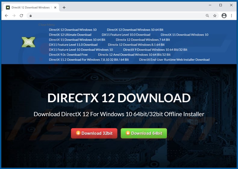 Directx 12 Download Scam - Malware Removal Instructions (Updated)