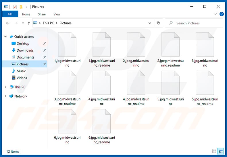 Files encrypted by DoppelPaymer ransomware variant with .midwestsurinc extension