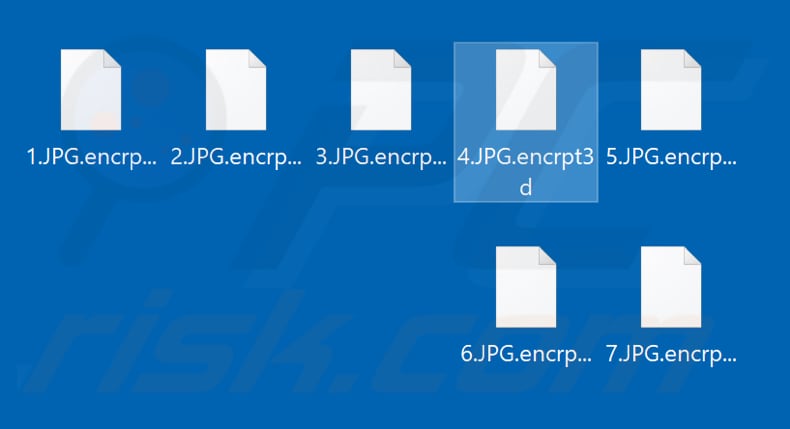 Files encrypted by Encrpt3d ransomware (.encrpt3d extension)
