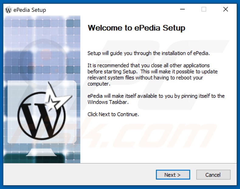 ePedia adware installer