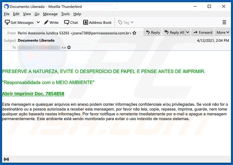Spam email used to spread Guildma trojan (2021-04-13 - sample 2)