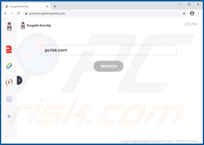 incognitosearchly.com browser hijacker