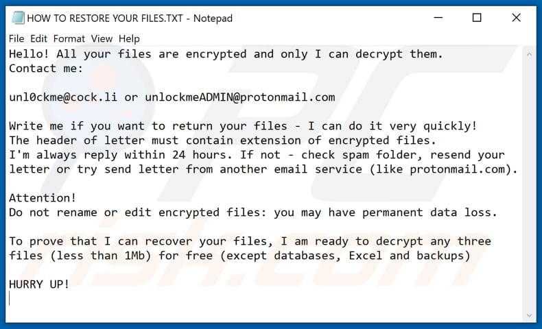 Jdtdypub decrypt instructions (HOW TO RESTORE YOUR FILES.TXT)