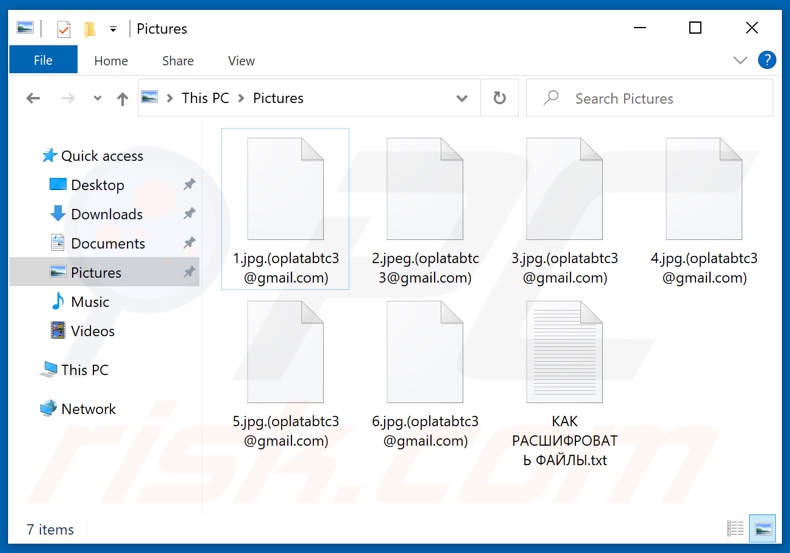 Files encrypted by Oplatabtc3 ransomware (.(oplatabtc3@gmail.com) extension)