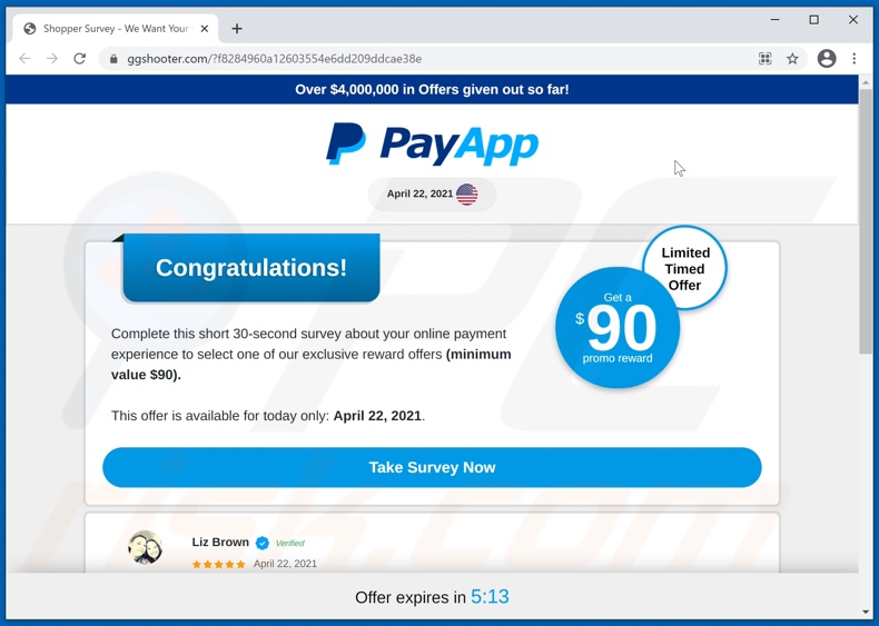 PayApp Reward scam
