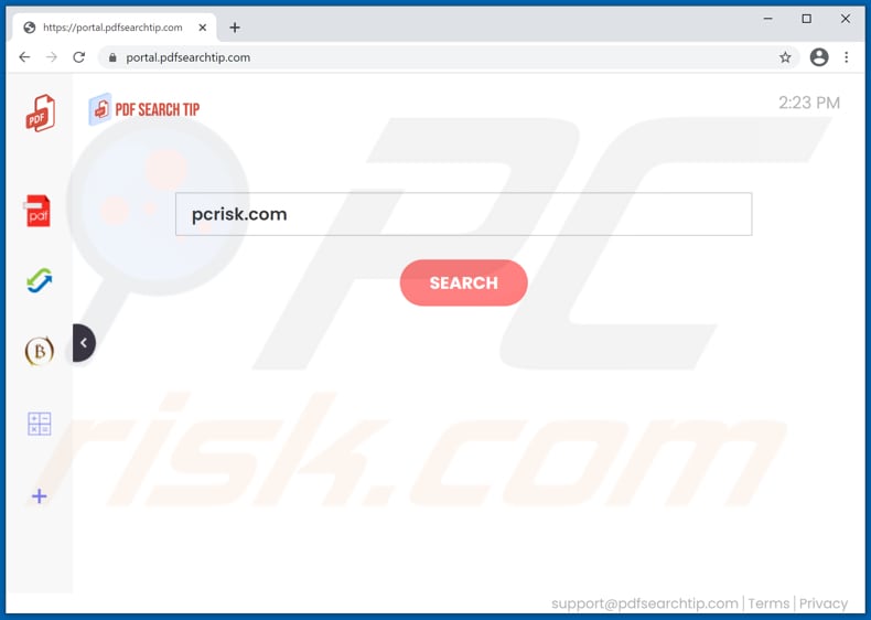 pdfsearchtip.com browser hijacker